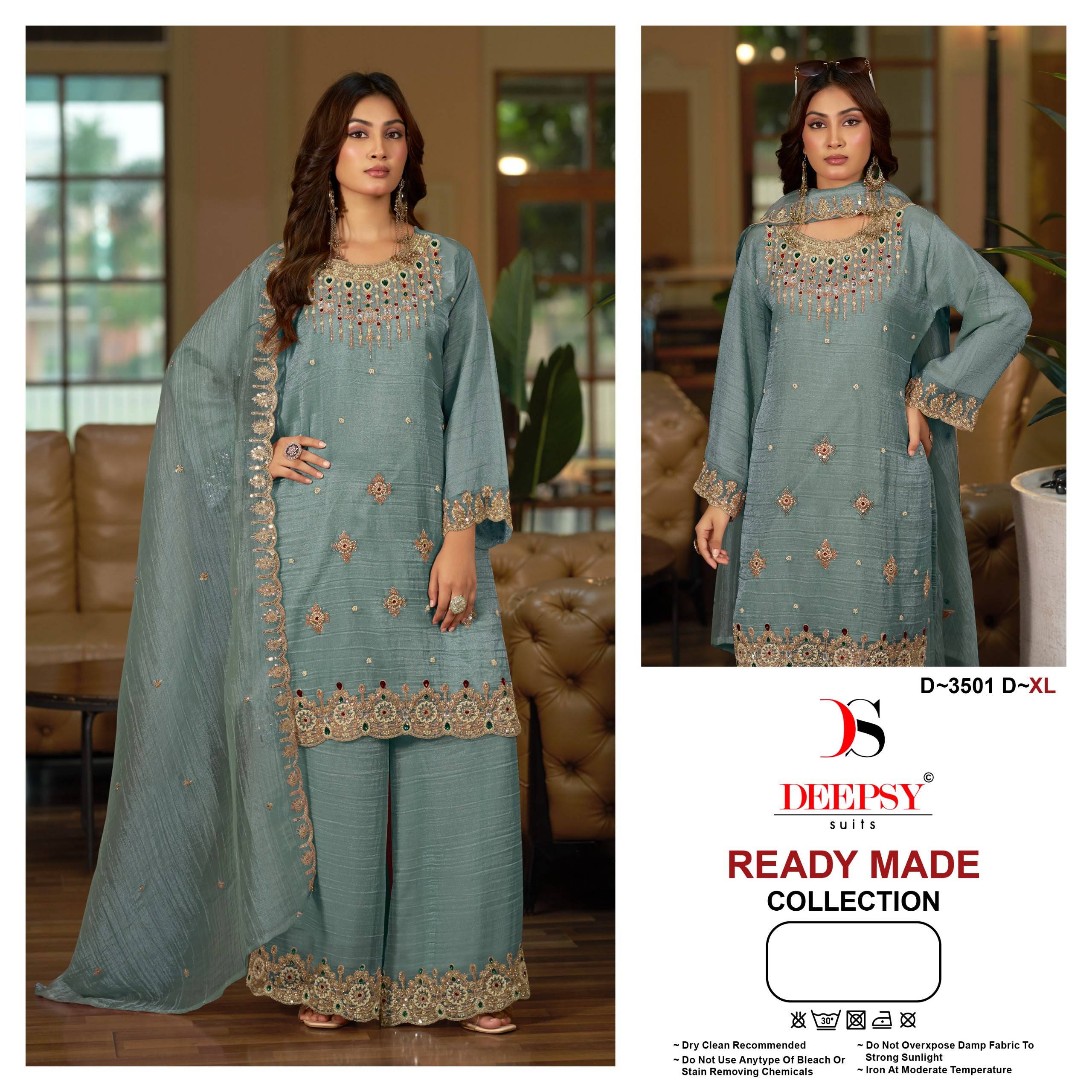 D-3501 SERIES BY DEEPSY SUITS Pakistani Suits Colorful Ethnic Wear Silk Readymade Dresses At Wholesale
